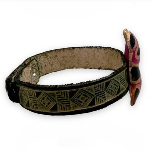 NWT Genuine Leather Handcrafted Panda Bear Bracelet! Fits 6.5” to 8”. - Picture 4 of 6